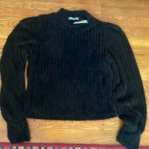 Black fuzzy sweater